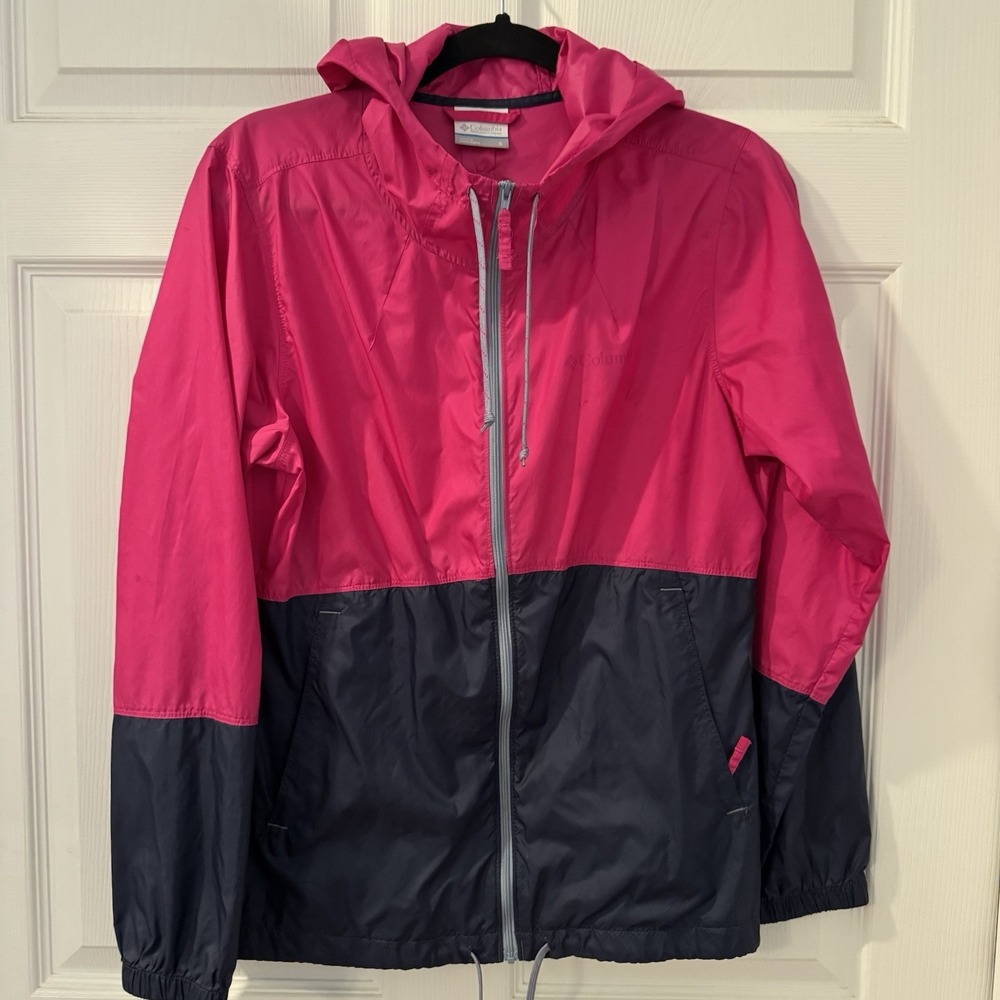 Columbia Jacket Womens Sz S Flash Forward Windbreaker‎ Full Zip Hooded Outdoor